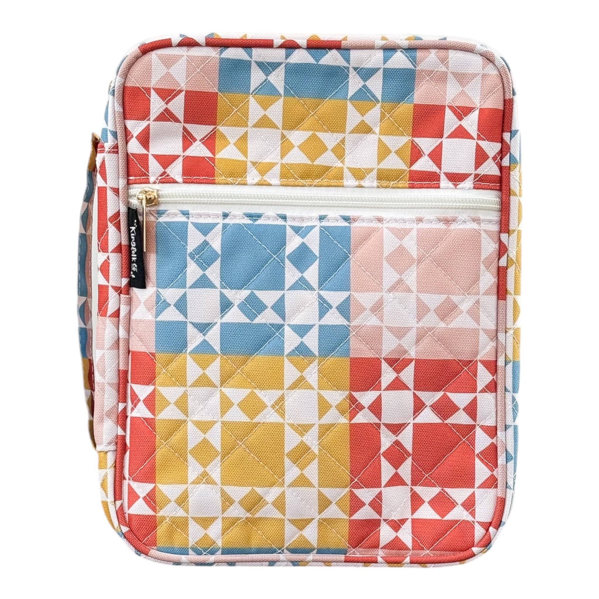Vintage Squares Quilted Bible Cover