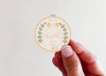 Dwell Embroidery Hoop Vinyl Sticker