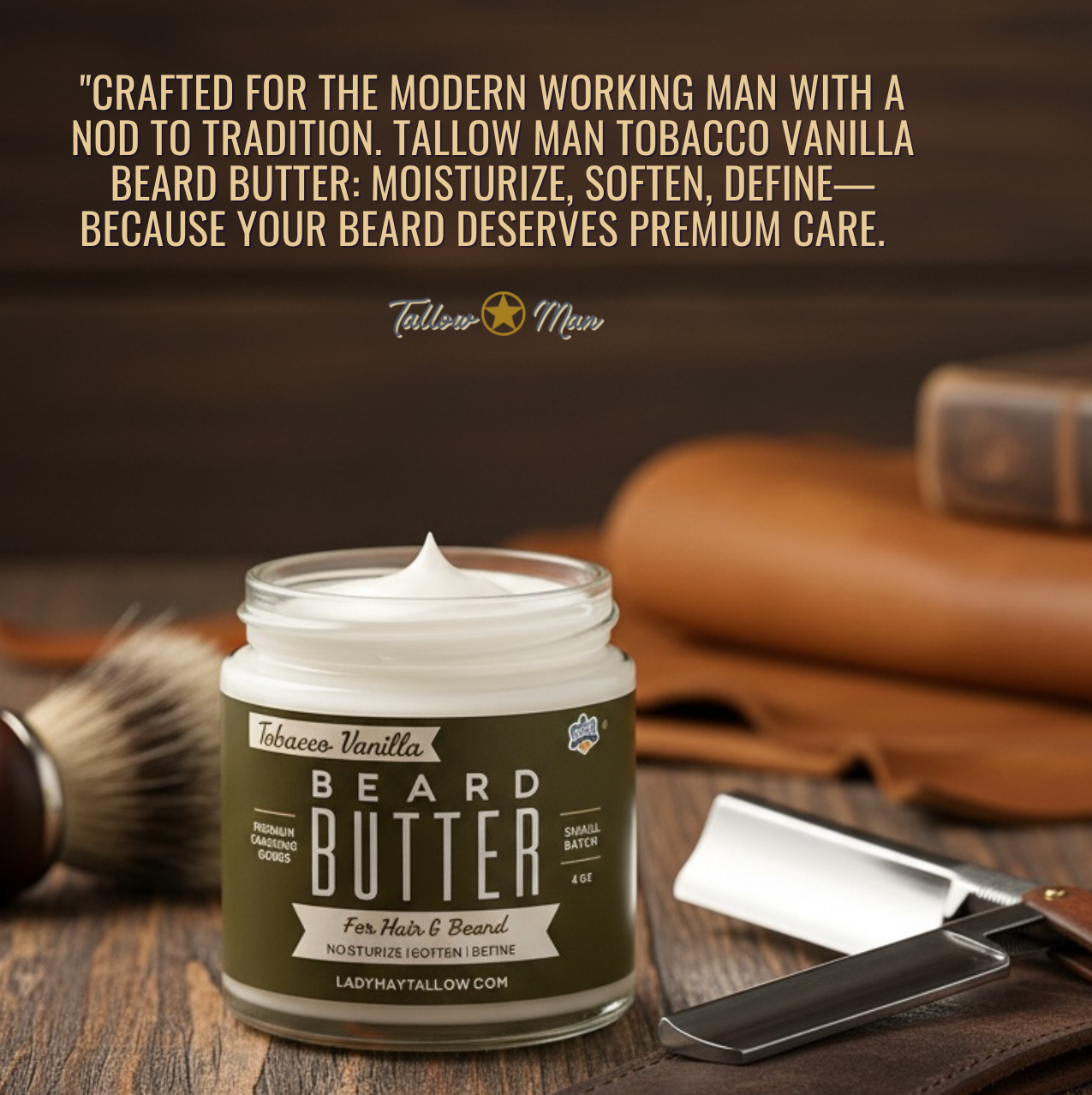 Tallow Man Bay Rum Beard + Body Butter | Men's Grooming | Gr