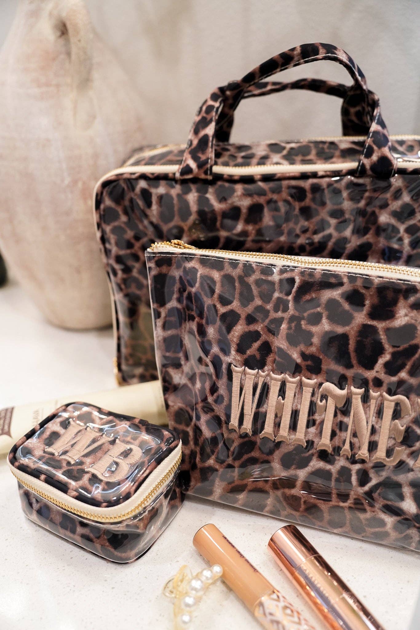 Leopard - Clear Coat Bag