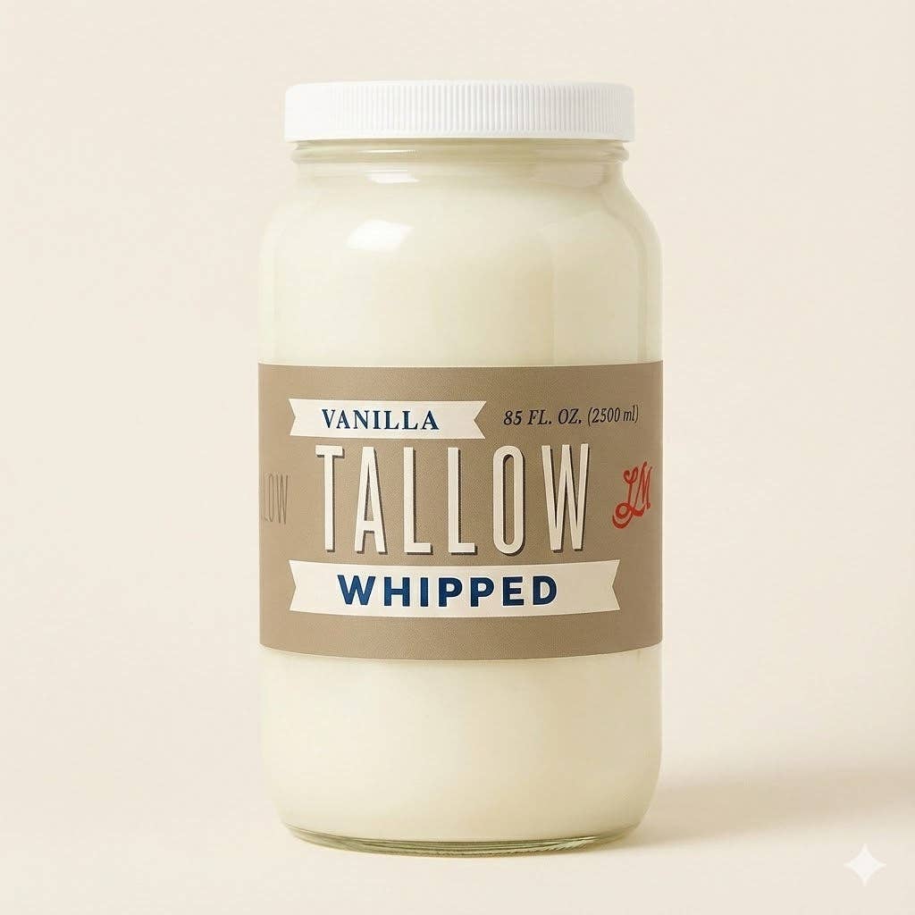 Vanilla Whipped Tallow Moisturizer – 120,000+ Sold | Premium Beef Tallow Skincare | Lady May Tallow